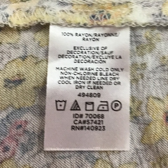 Loft Beach Peasant Boho Floral Tassel Tie Dress Cover Up Size Small - Picture 6 of 6